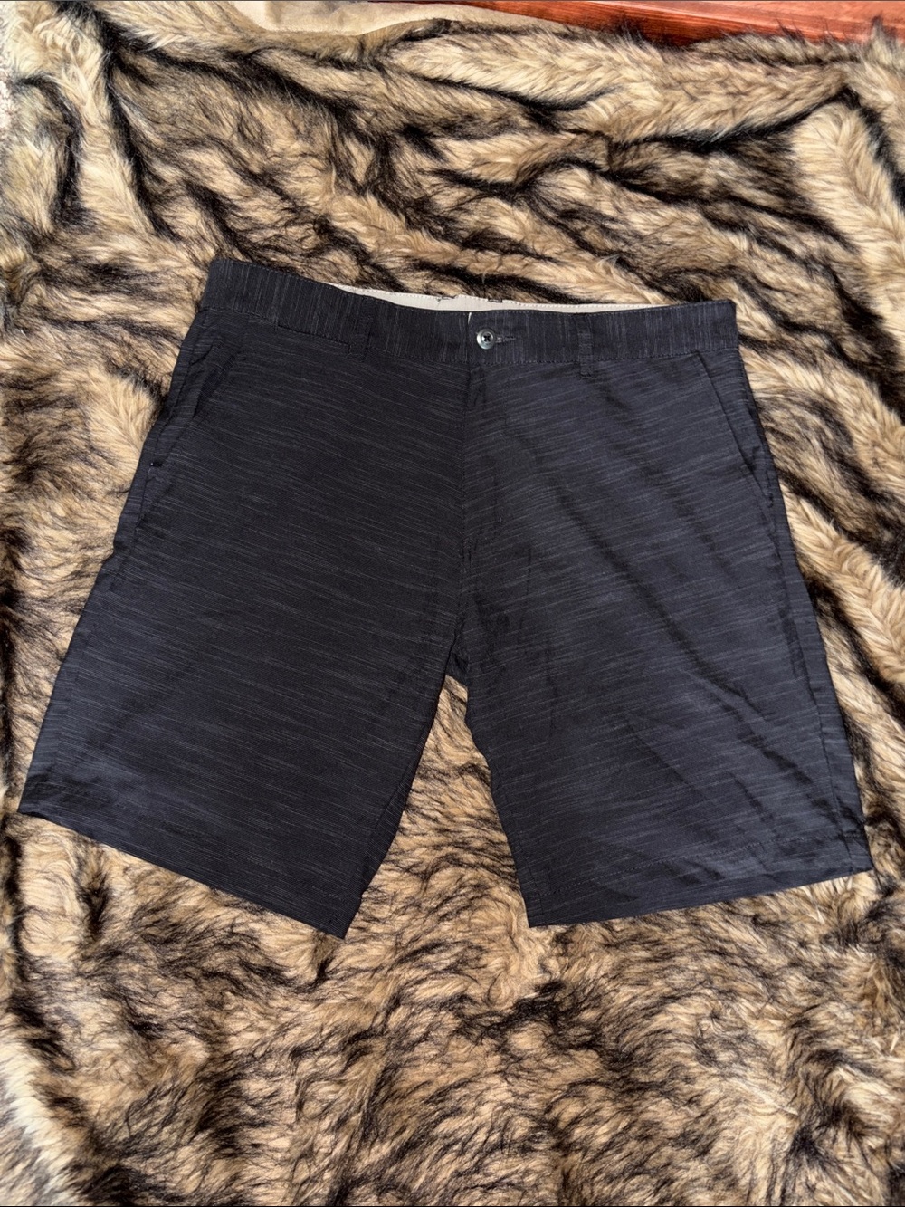Ron Jon Surf Shop Mens Black Heathered Hybrid Shorts Size 36